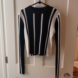 Lucy Paris Black and White Knit Top